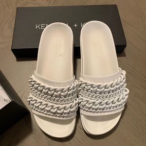 Kendall and Kylie white slides